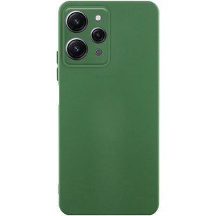 Чехол TPU GETMAN Liquid Silk Full Camera для Xiaomi Redmi 12 Зеленый / Dark green