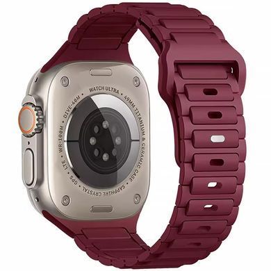Силиконовый ремешок Defense для Apple Watch 42(ser.1-3)/44/45/46/49mm Wine Red