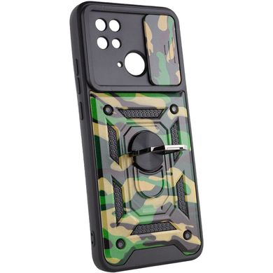 Ударостійкий чохол Camshield Serge Ring Camo для Xiaomi Poco C40 Зелений / Army Green