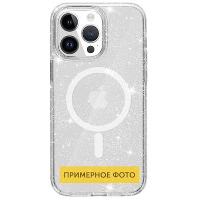 Чехол TPU Galaxy Sparkle (MagFit) для Apple iPhone 16 Pro Max (6.9") Clear+Glitter