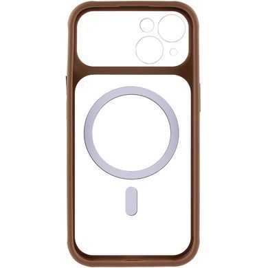 Чохол TPU+PC GETMAN Moon Clear with MagSafe для Apple iPhone 15 (6.1") Brown