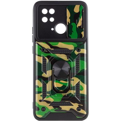 Ударостійкий чохол Camshield Serge Ring Camo для Xiaomi Poco C40 Зелений / Army Green