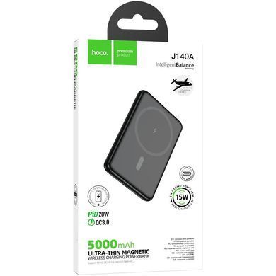 Портативний ЗП Power Bank Hoco J140A Tony ultra-thin PD20W з БЗП 5000 mAh Black