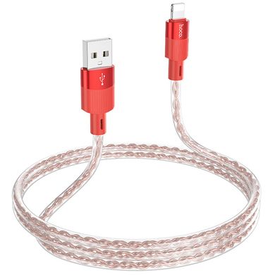 Дата кабель Hoco X99 Crystal Junction USB to Lightning (1.2m) Red