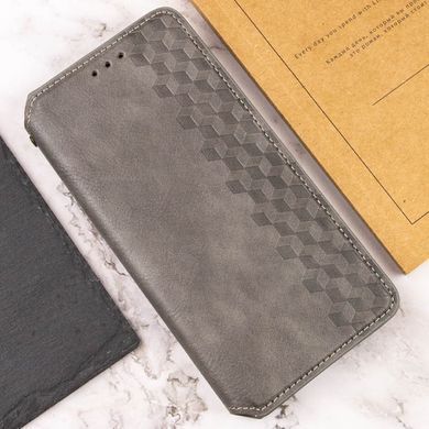Кожаный чехол-книжка GETMAN Cubic (PU) для Samsung Galaxy A55 Серый
