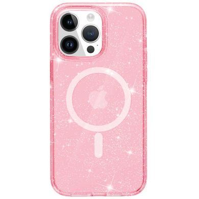 Чохол TPU Galaxy Sparkle Magnetic Fit для Apple iPhone 14 Pro Max (6.7") Pink+Glitter