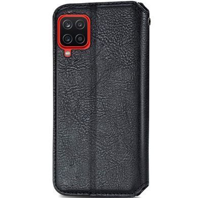 Кожаный чехол книжка GETMAN Cubic (PU) для Samsung Galaxy A12 / M12 Черный