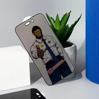 Захисне скло Privacy 5D Anti-Static (тех.пак) для Apple iPhone 15 / 16 (6.1") Чорний