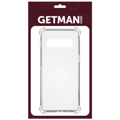 TPU чохол GETMAN Ease logo посилені кути для Samsung Galaxy S10 Безбарвний (прозорий)