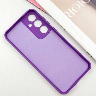 Чехол TPU GETMAN Liquid Silk Full Camera для Samsung Galaxy S24 FE Фиолетовый / Purple