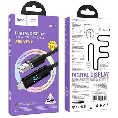 Дата кабель Hoco U127 Power USB to Lightning (1.2m) Black