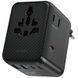 Мережевий універсальний перехідник WIWU UA010 Warrior GaN 45W + 2USB-A/3C Black фото 1