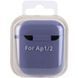 Силиконовый футляр с микрофиброй для наушников Airpods 1/2 Серый / Lavender Gray фото 6