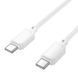 Дата кабель Hoco X113 Beneficio Type-C to Type-C 60W (1m) White фото 2