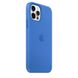 Чехол Silicone Case Full Protective (AA) для Apple iPhone 12 Pro Max (6.7") Синий / Capri Blue фото 2