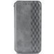Кожаный чехол-книжка GETMAN Cubic (PU) для Xiaomi Redmi 12C Серый