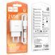 МЗП Hoco C141A Smart 2.1A (2USB-A) + кабель USB to Lightning White фото 2