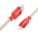 Дата кабель Hoco X99 Crystal Junction USB to Lightning (1.2m) Red фото 2