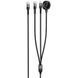 Дата кабель Hoco CW64 3in1 Type-C to iWatch/Lightning/Type-C 15W (1.2m) Black фото 3