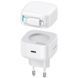 МЗП Usams US-CC209 GaN With Lightning Magnetic Retractable Cable Module XMF Ser. 35W (2USB-C) White