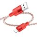 Дата кабель Hoco X99 Crystal Junction USB to Lightning (1.2m) Red фото 3