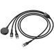 Дата кабель Hoco CW64 3in1 Type-C to iWatch/Lightning/Type-C 15W (1.2m) Black фото 6