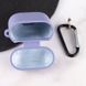 Силиконовый футляр с микрофиброй для наушников Airpods 1/2 Серый / Lavender Gray фото 5
