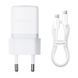 СЗУ Baseus Palm Fast Charger 30W (1USB-C) + кабель Type-C to Type-C (P10111605113-01) Moon White фото 1