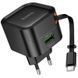 Уценка СЗУ Hoco C154A Changer PD20W+QC3.0 (1USB-A/1C) + Retractable Cable Type-C Поврежденная упаковка / Black фото 1
