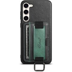 Шкіряний чохол Wallet case and straps для Samsung Galaxy S23 Чорний / Black