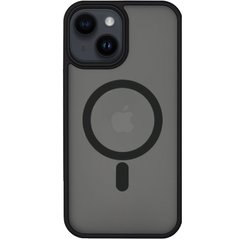 TPU+PC чохол Metal Buttons with MagSafe для Apple iPhone 14 (6.1") Чорний