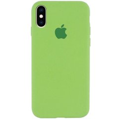 Чохол Silicone Case Full Protective (AA) для Apple iPhone X (5.8") / XS (5.8") М'ятний / Mint
