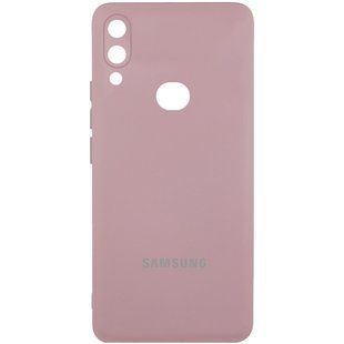 Чохол Silicone Cover Lakshmi Full Camera (AAA) with Logo для Samsung Galaxy A10s Рожевий / Pink Sand