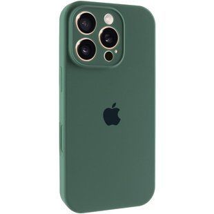Чехол Silicone Case Full Camera Protective (AA) для Apple iPhone 16 Pro Max (6.9") Зеленый / Pine green