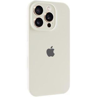 Чехол Silicone Case Full Camera Protective (AA) для Apple iPhone 16 Pro (6.3") Бежевый / Antique White