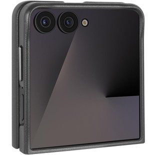 Уценка Кожаный чехол Leather Case (AAA) для Samsung Galaxy Z Flip7 Вскрытая упаковка / Black