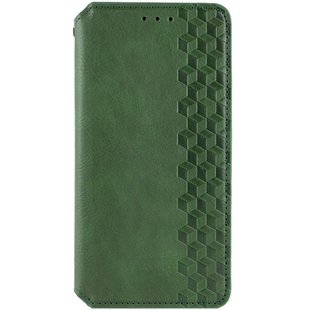 Кожаный чехол книжка GETMAN Cubic (PU) для Xiaomi Redmi A3 Зеленый