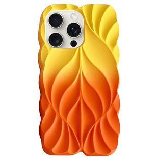 TPU чехол Leaf для Apple iPhone 16 Pro (6.3") Yellow / Orange