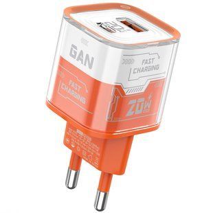 Уценка СЗУ Amaya E200D PD20W+QC3.0 (1USB-A/1C) Поврежденная упаковка / Orange