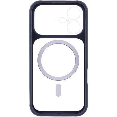 Чохол TPU+PC GETMAN Moon Clear with MagSafe для Apple iPhone 17 (6.3") Blue