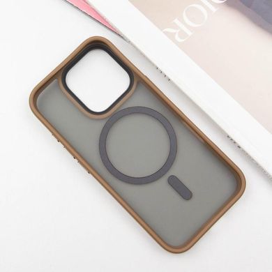 TPU+PC чохол Metal Buttons with Magnetic Fit для Apple iPhone 16 Pro (6.3") Золотий / Gold