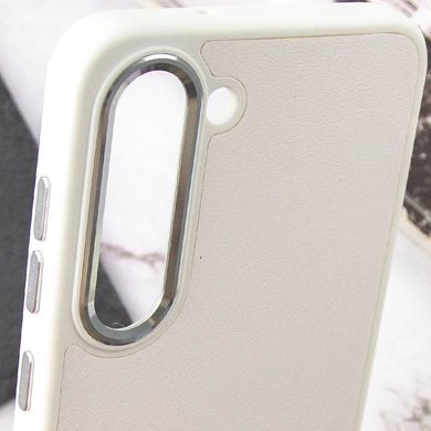 Шкіряний чохол Bonbon Leather Metal Style для Samsung Galaxy S22+ Білий / White