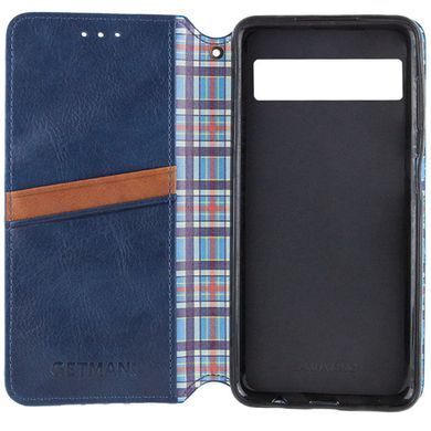 Шкіряний чохол книжка GETMAN Cubic (PU) для Google Pixel 7a Синій