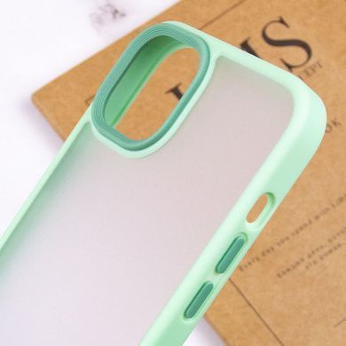 TPU+PC чехол Metal Buttons для Apple iPhone 14 / 13 (6.1") Мятный / Light Green