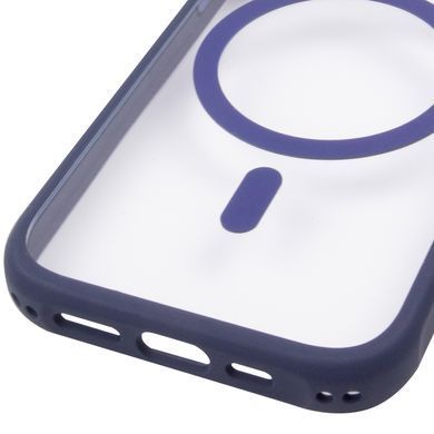 Чохол TPU+PC GETMAN Moon Clear with MagSafe для Apple iPhone 17 (6.3") Blue