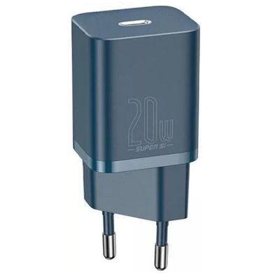 СЗУ Baseus Super Si Quick Charger 1C 20W + кабель Type-C to Lightning (TZCCSUP-B) Синий