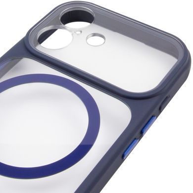 Чохол TPU+PC GETMAN Moon Clear with MagSafe для Apple iPhone 17 (6.3") Blue