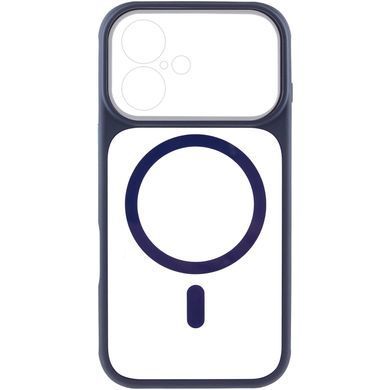 Чохол TPU+PC GETMAN Moon Clear with MagSafe для Apple iPhone 17 (6.3") Blue