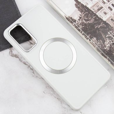 TPU чехол Bonbon Metal Style with MagSafe для Samsung Galaxy S23 FE Белый / White
