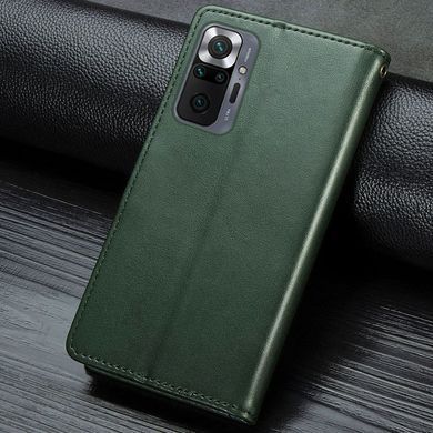 Шкіряний чохол-книжка GETMAN Gallant (PU) для Xiaomi Redmi Note 10 Pro / 10 Pro Max Зелений
